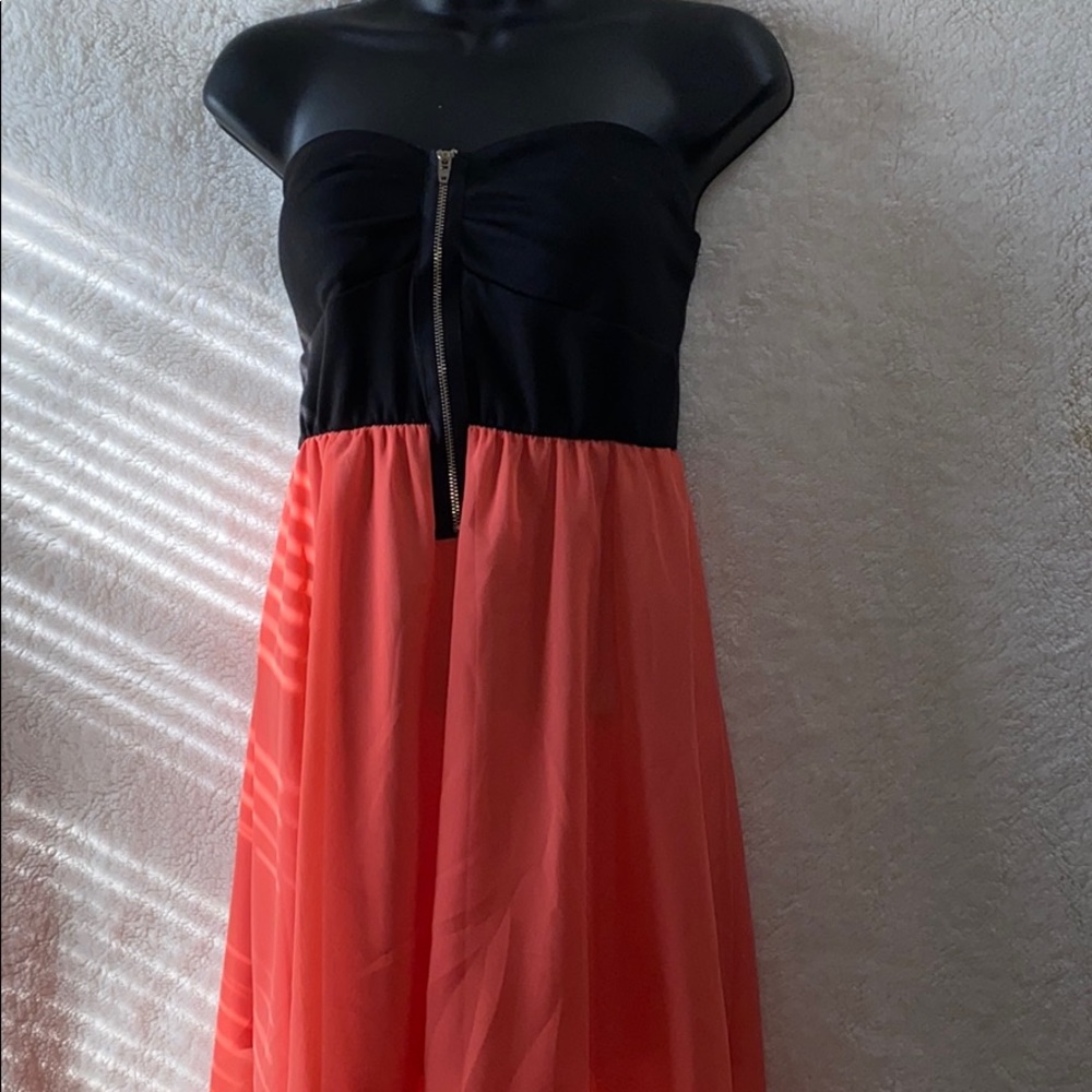 Deb Strapless Dress High Low Size Medium